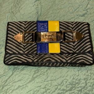 L.A.M.B zebra clutch